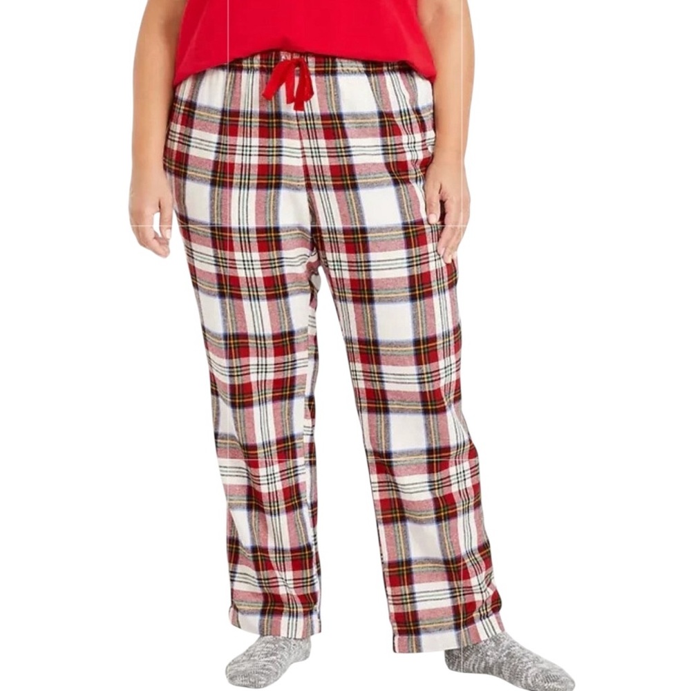 Old Navy Women’s pajama pants midrise flannel 3X pj's plaid NEW holidays